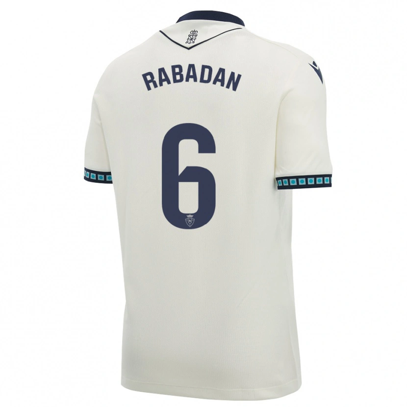 Danxen Homem Camisola David Rabadán #6 Branco Preto Azul Céu Claro Alternativa 2026/27 Camisa