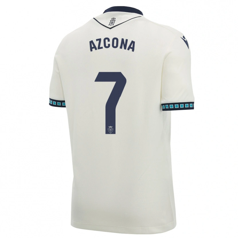 Danxen Homem Camisola Rubén Azcona #7 Branco Preto Azul Céu Claro Alternativa 2026/27 Camisa