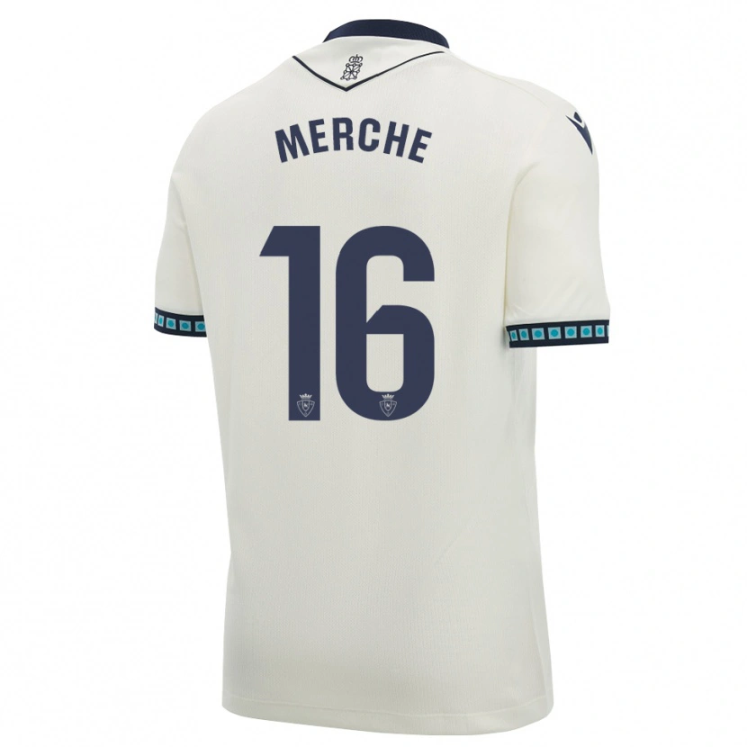 Danxen Homem Camisola Merche Izal García #16 Branco Preto Azul Céu Claro Alternativa 2026/27 Camisa
