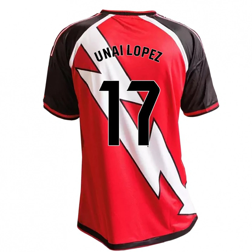Danxen Homem Camisola Unai López #17 Vermelho Preto Branco Alternativa 2026/27 Camisa