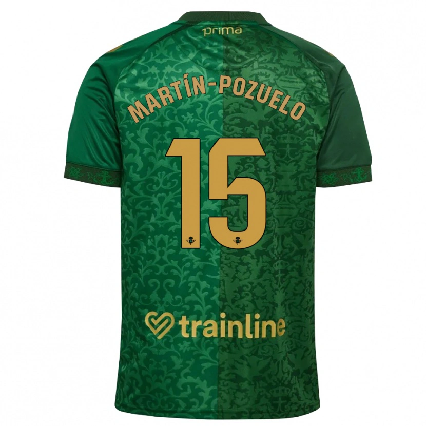 Danxen Homem Camisola Esther Martín-Pozuelo #15 Verde Floresta Dourado Escuro Alternativa 2026/27 Camisa