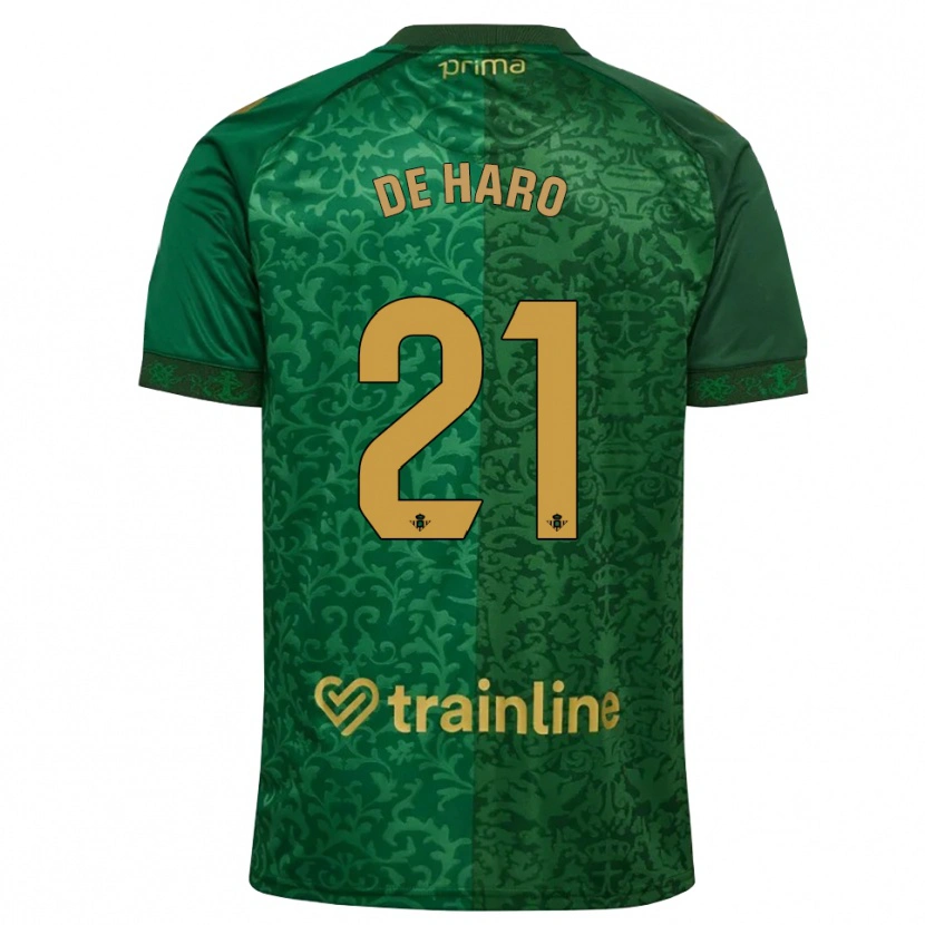 Danxen Homem Camisola Alberto De Haro #21 Verde Floresta Dourado Escuro Alternativa 2026/27 Camisa