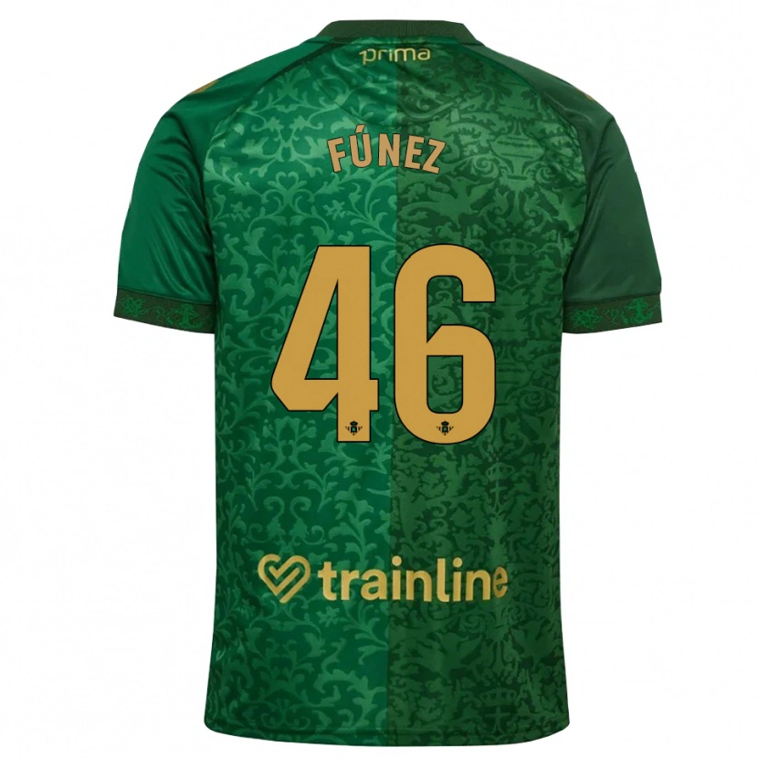 Danxen Homem Camisola Rica Fúnez #46 Verde Floresta Dourado Escuro Alternativa 2026/27 Camisa