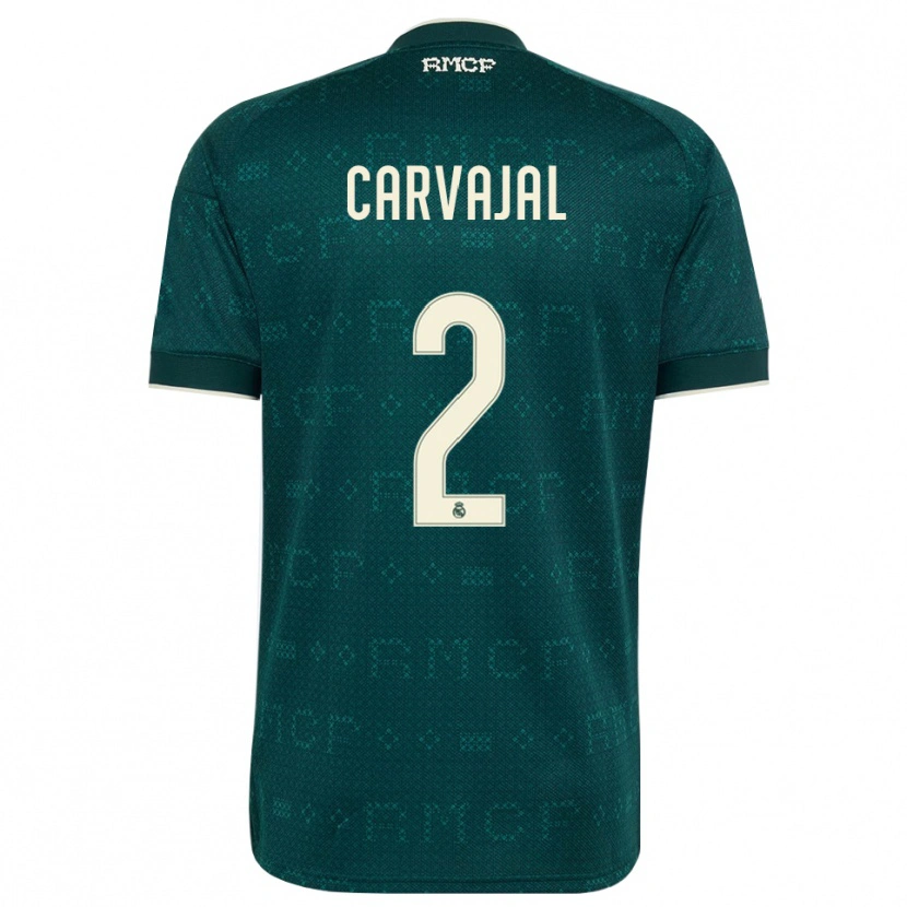 Danxen Homem Camisola Daniel Carvajal #2 Cinza Ardósia Escuro Branco Alternativa 2026/27 Camisa