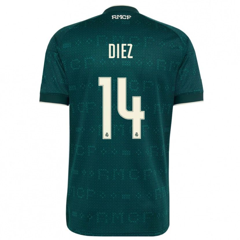 Danxen Homem Camisola Carlos Diez #14 Cinza Ardósia Escuro Branco Alternativa 2026/27 Camisa