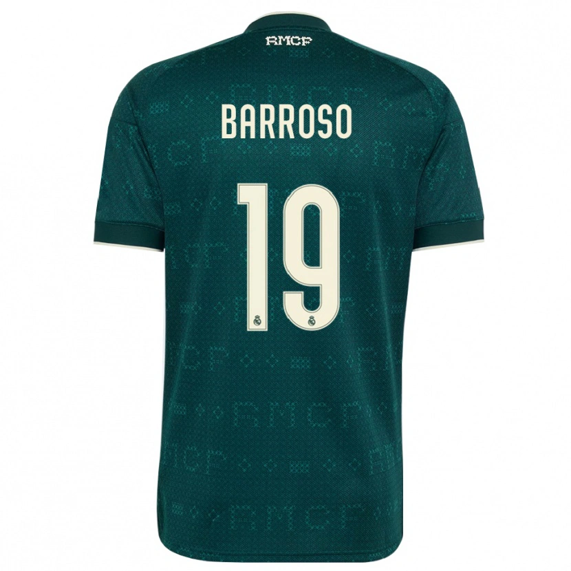Danxen Homem Camisola Jaime Barroso #19 Cinza Ardósia Escuro Branco Alternativa 2026/27 Camisa