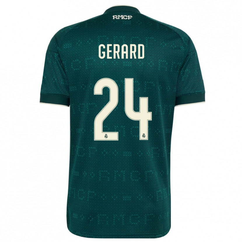 Danxen Homem Camisola Meline Gerard #24 Cinza Ardósia Escuro Branco Alternativa 2026/27 Camisa