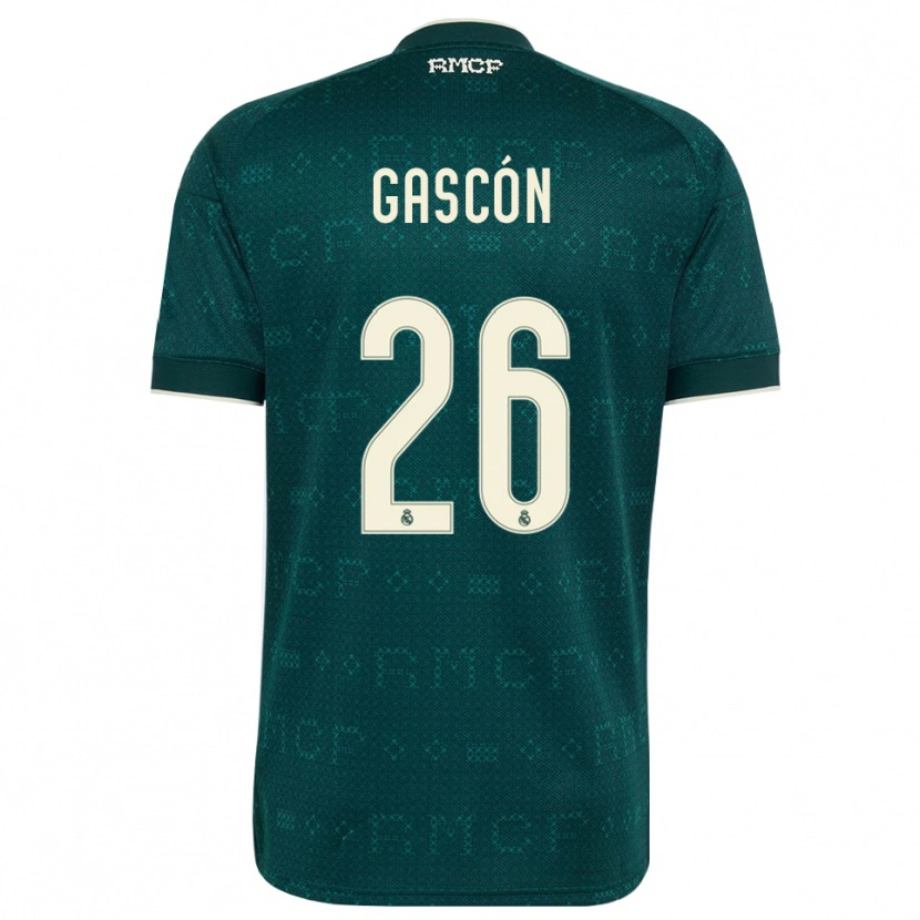Danxen Homem Camisola Ignacio Gascón #26 Cinza Ardósia Escuro Branco Alternativa 2026/27 Camisa