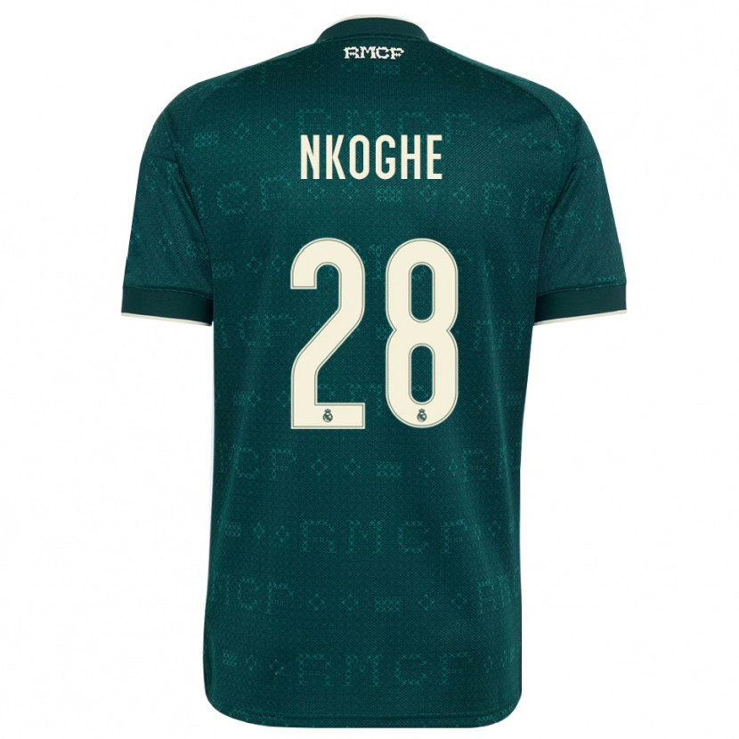 Danxen Homem Camisola Ariel Nkoghe #28 Cinza Ardósia Escuro Branco Alternativa 2026/27 Camisa