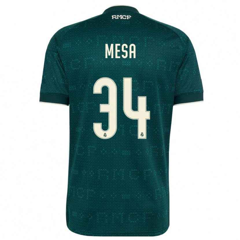 Danxen Homem Camisola Óscar Mesa #34 Cinza Ardósia Escuro Branco Alternativa 2026/27 Camisa