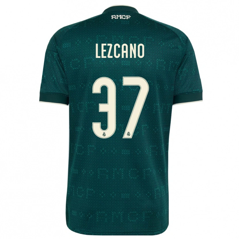 Danxen Homem Camisola Álvaro Lezcano #37 Cinza Ardósia Escuro Branco Alternativa 2026/27 Camisa