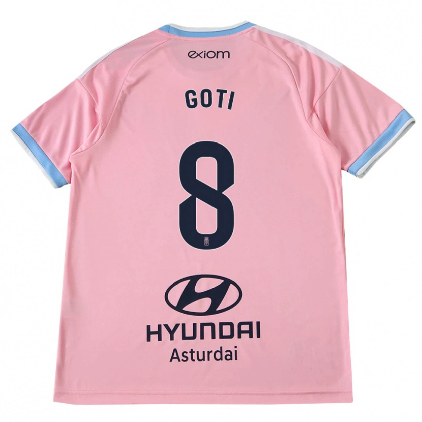 Danxen Homem Camisola Mikel Goti #8 Azul Centáurea Rosa Alternativa 2026/27 Camisa
