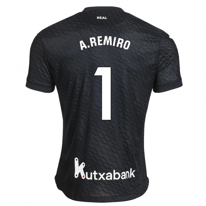 Danxen Homem Camisola Álex Remiro #1 Preto Branco Alternativa 2026/27 Camisa