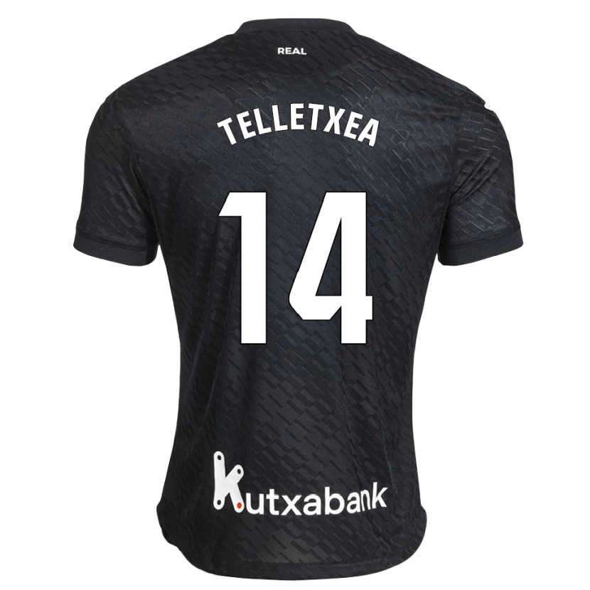 Danxen Homem Camisola Oihan Telletxea #14 Preto Branco Alternativa 2026/27 Camisa