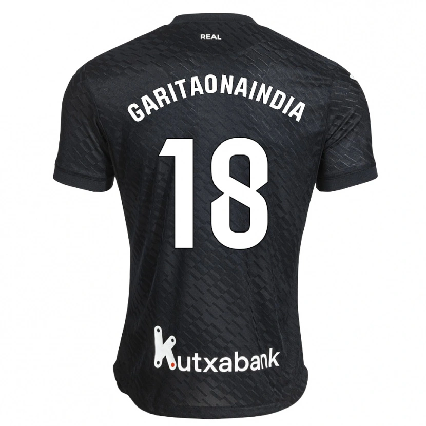Danxen Homem Camisola Hodei Garitaonaindia #18 Preto Branco Alternativa 2026/27 Camisa