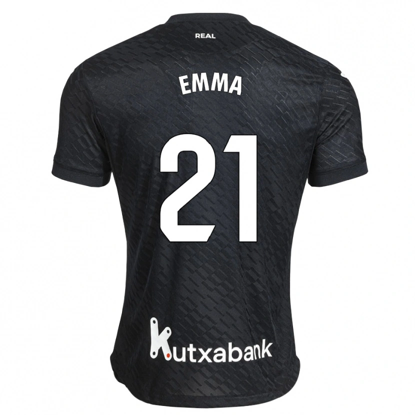 Danxen Homem Camisola Emma Ramírez #21 Preto Branco Alternativa 2026/27 Camisa