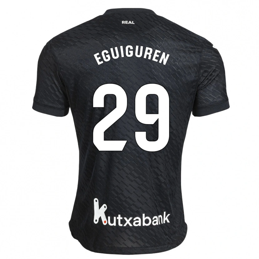 Danxen Homem Camisola Intza Eguiguren Beraza #29 Preto Branco Alternativa 2026/27 Camisa