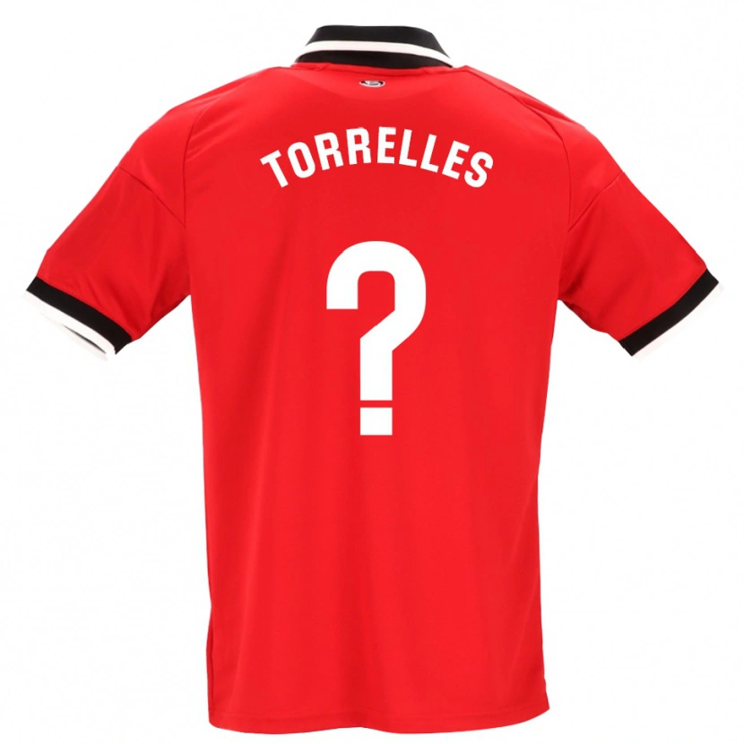 Danxen Homem Camisola Genís Torrelles #0 Preto Branco Vermelho Alternativa 2026/27 Camisa