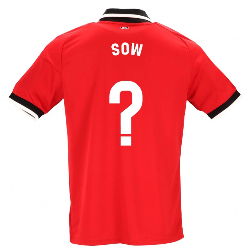 Danxen Homem Camisola Bakary Sow #0 Preto Branco Vermelho Alternativa 2026/27 Camisa