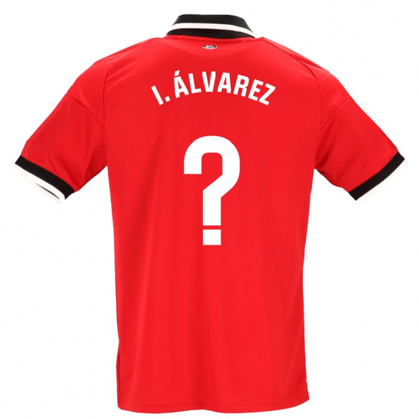 Danxen Homem Camisola Isabel Álvarez #0 Preto Branco Vermelho Alternativa 2026/27 Camisa