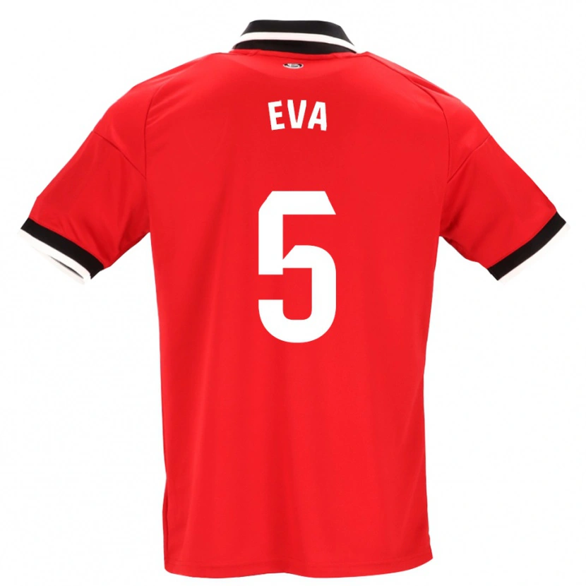 Danxen Homem Camisola Eva Llamas Hernández #5 Preto Branco Vermelho Alternativa 2026/27 Camisa