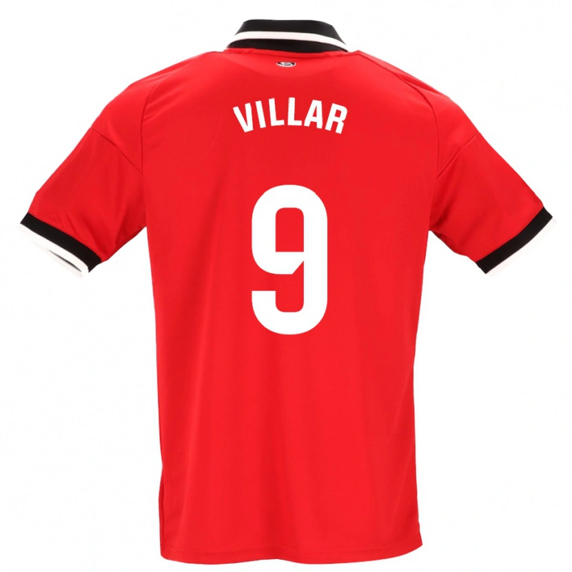 Danxen Homem Camisola Iker Villar #9 Preto Branco Vermelho Alternativa 2026/27 Camisa