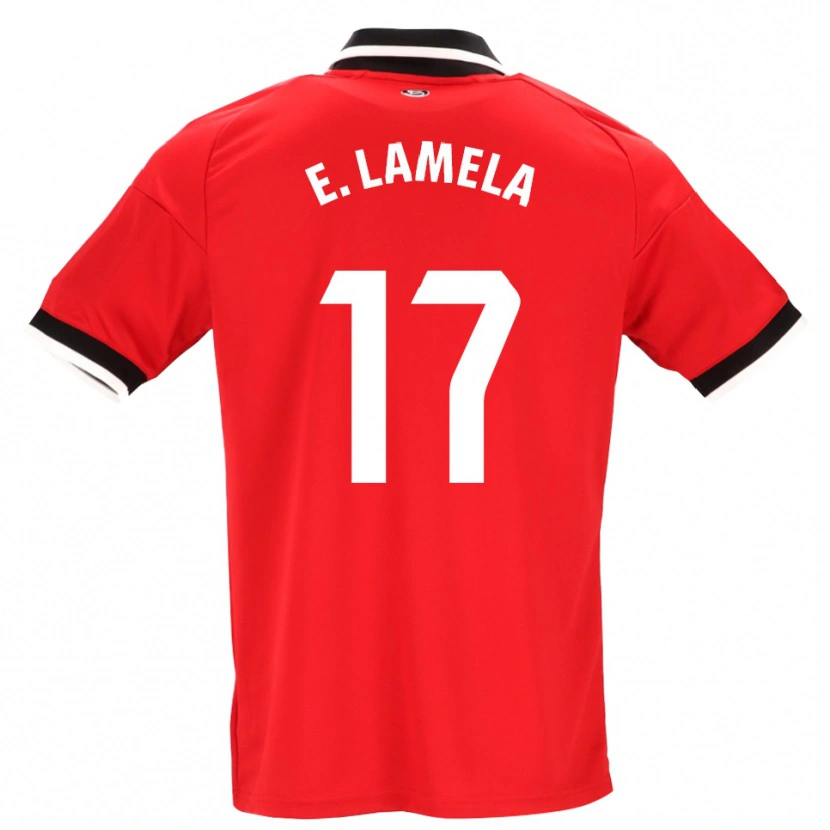 Danxen Homem Camisola Erik Lamela #17 Preto Branco Vermelho Alternativa 2026/27 Camisa