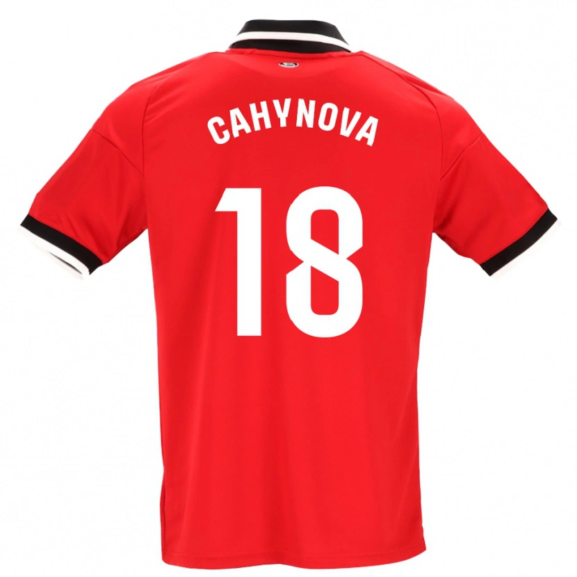 Danxen Homem Camisola Klara Cahynova #18 Preto Branco Vermelho Alternativa 2026/27 Camisa