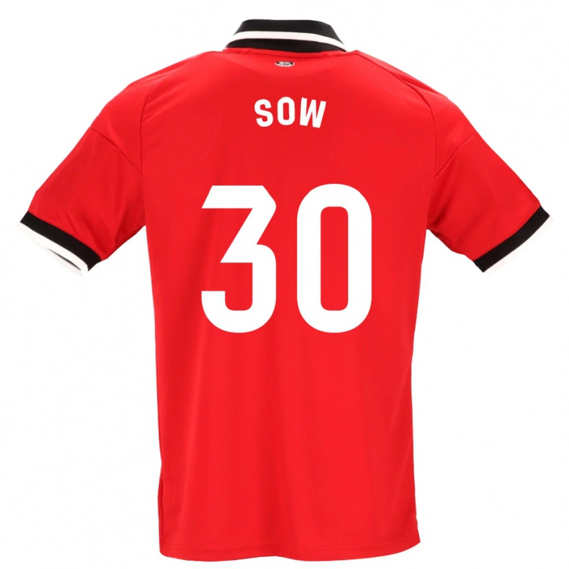Danxen Homem Camisola Ibrahima Sow #30 Preto Branco Vermelho Alternativa 2026/27 Camisa