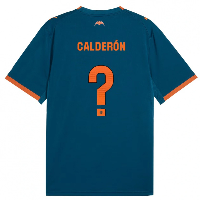 Danxen Homem Camisola Alfonso Calderón #0 Azul Aço Laranja Alternativa 2026/27 Camisa