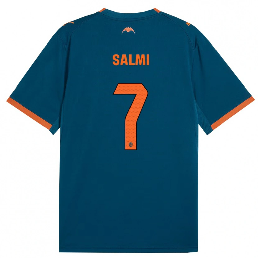 Danxen Homem Camisola Iina Salmi #7 Azul Aço Laranja Alternativa 2026/27 Camisa