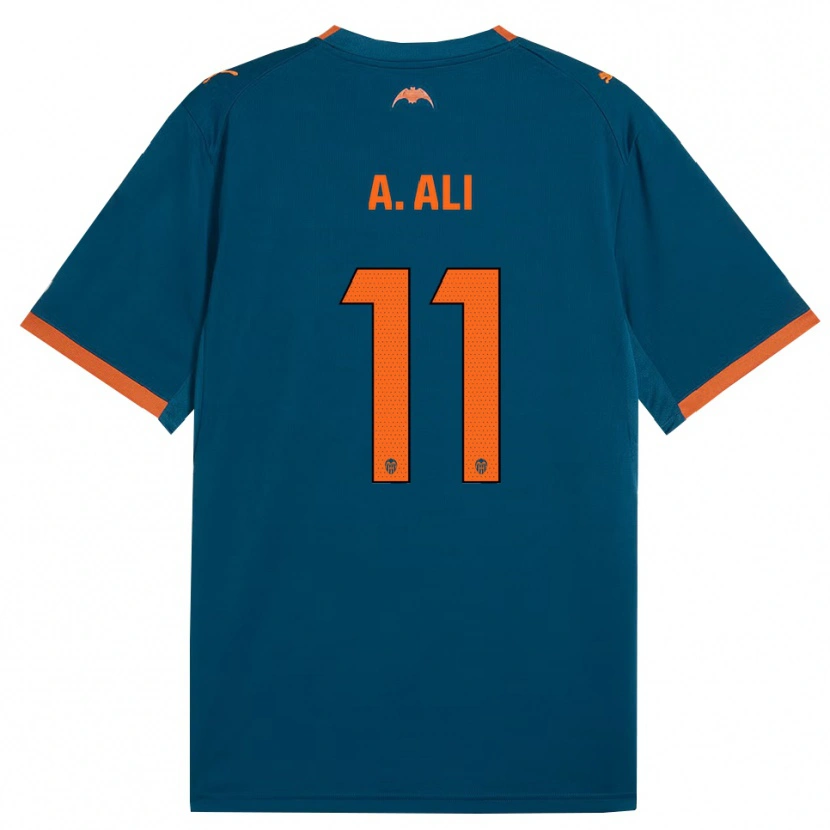 Danxen Homem Camisola Amirah Ali #11 Azul Aço Laranja Alternativa 2026/27 Camisa