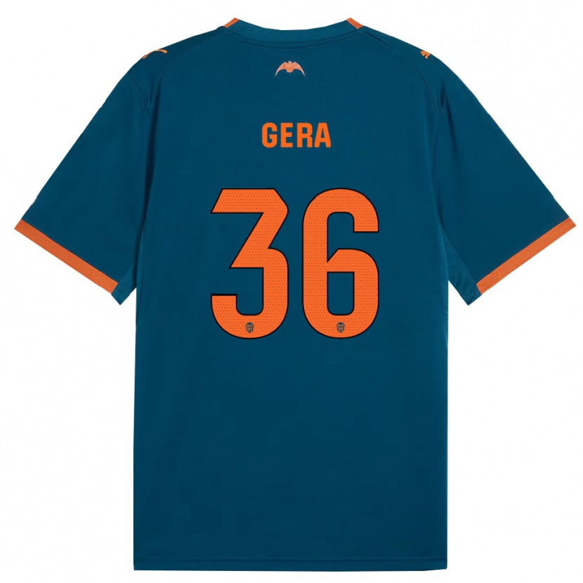 Danxen Homem Camisola Alin Gera #36 Azul Aço Laranja Alternativa 2026/27 Camisa