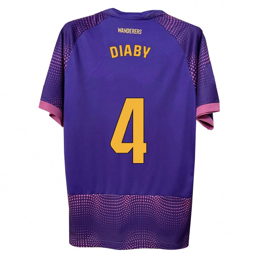 Danxen Homem Camisola Bambo Diaby #4 Branco Rosa Roxo Alternativa 2026/27 Camisa