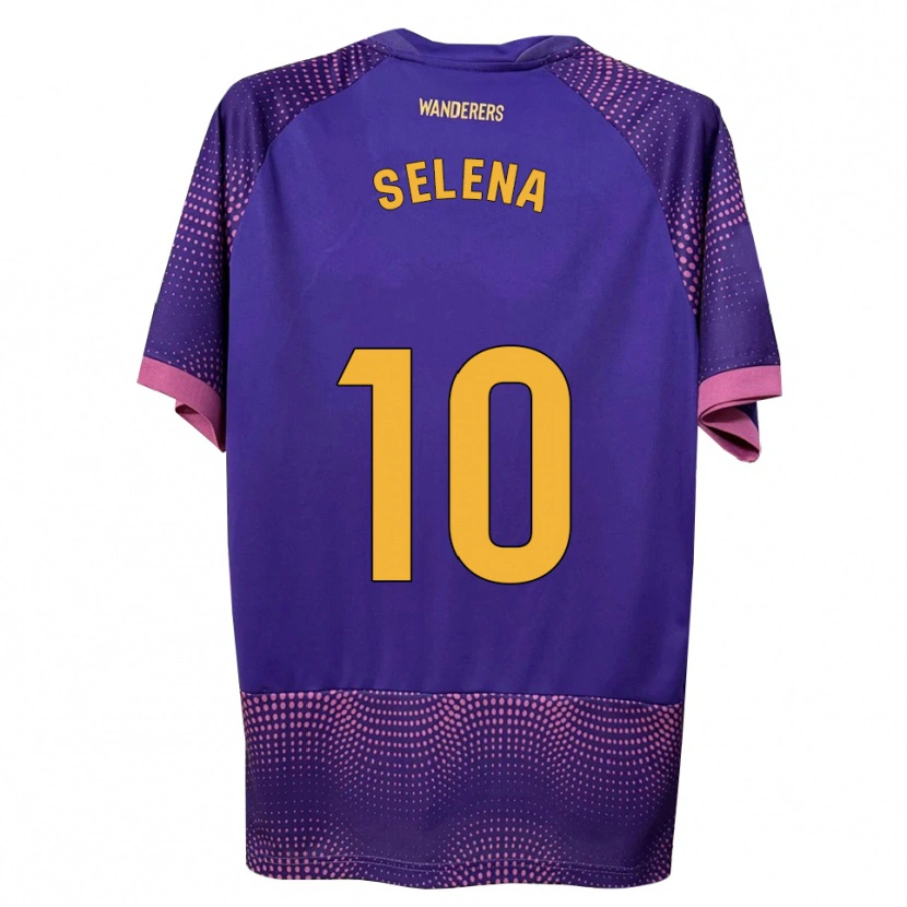 Danxen Homem Camisola Selena Del Carmen Salas Alonso #10 Branco Rosa Roxo Alternativa 2026/27 Camisa