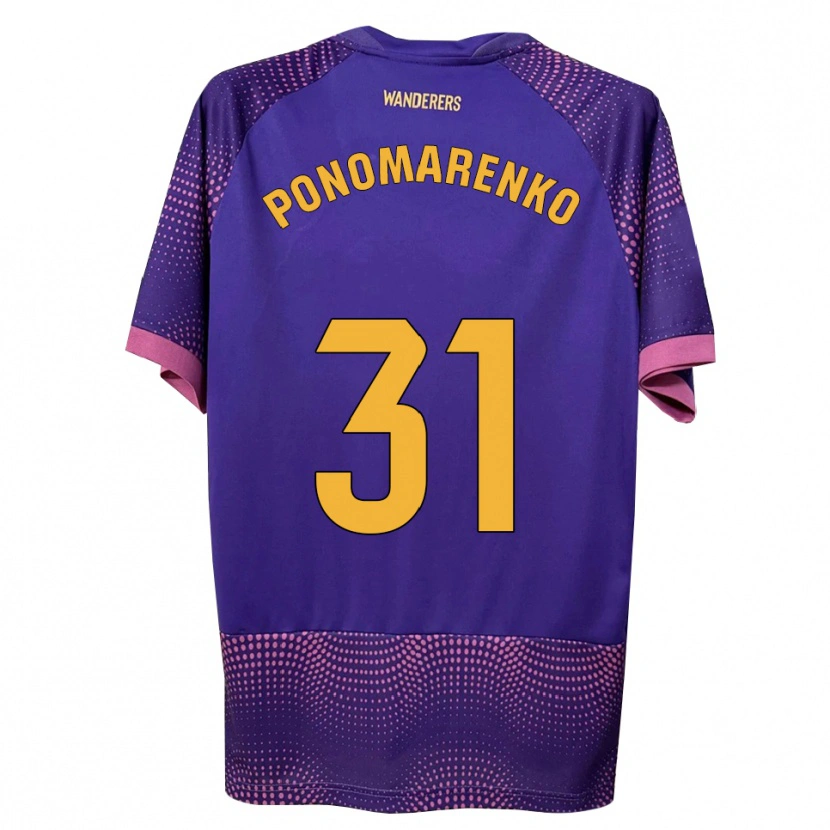Danxen Homem Camisola Borys Ponomarenko #31 Branco Rosa Roxo Alternativa 2026/27 Camisa