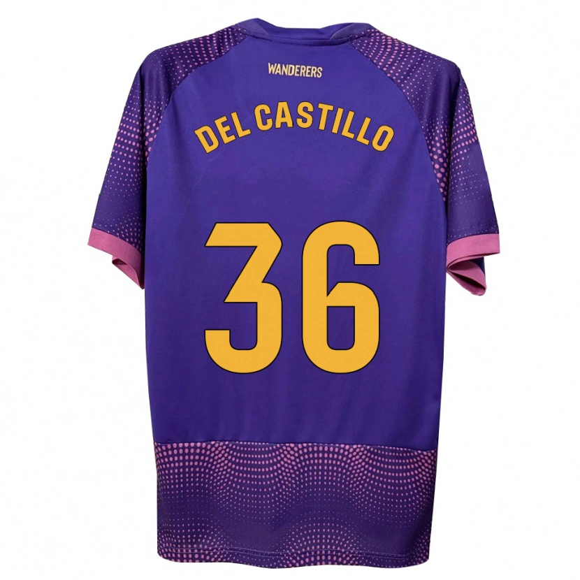 Danxen Homem Camisola Gonzalo Del Castillo #36 Branco Rosa Roxo Alternativa 2026/27 Camisa