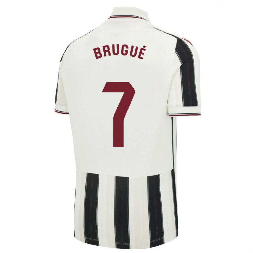 Danxen Homem Camisola Roger Brugué #7 Preto Branco Vermelho Alternativa 2026/27 Camisa