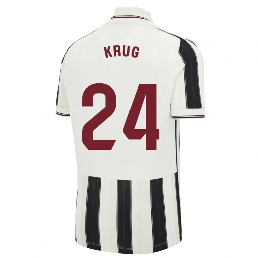 Danxen Homem Camisola Martín Krug #24 Preto Branco Vermelho Alternativa 2026/27 Camisa