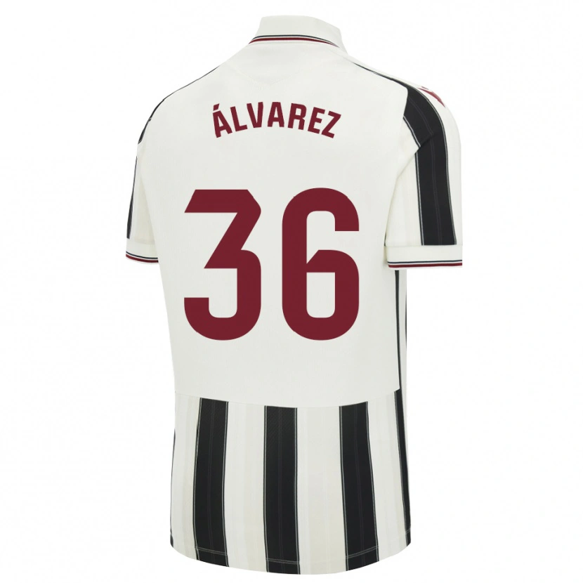 Danxen Homem Camisola Anna Álvarez #36 Preto Branco Vermelho Alternativa 2026/27 Camisa