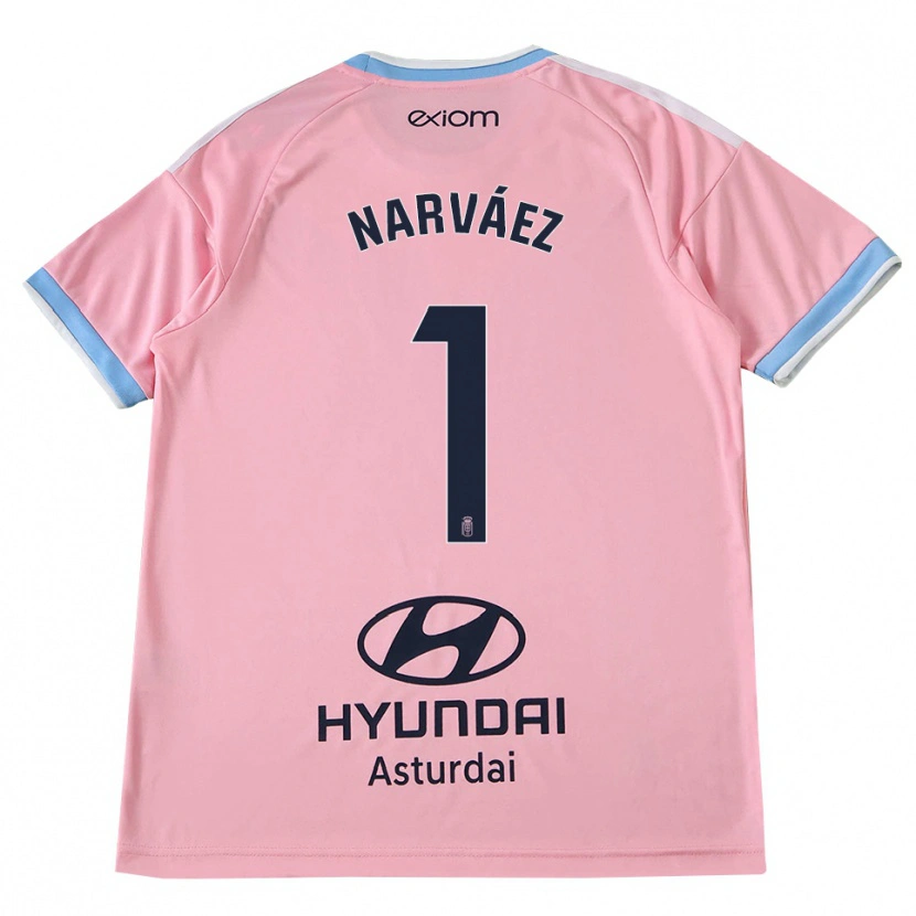 Danxen Homem Camisola Miguel Narváez #1 Azul Centáurea Rosa Alternativa 2026/27 Camisa