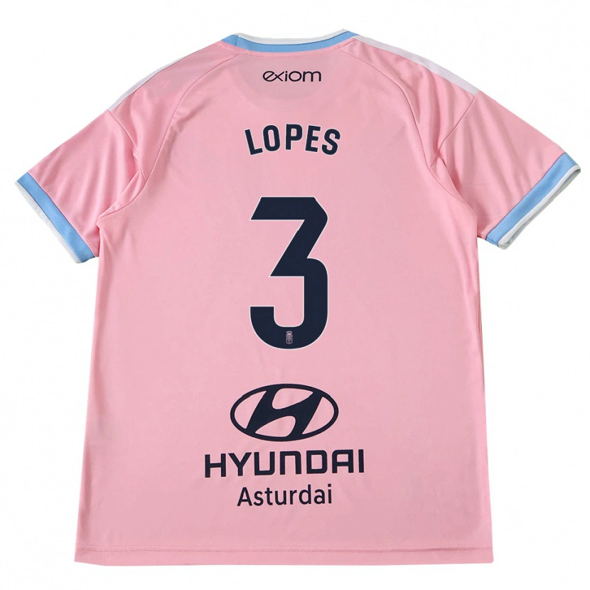 Danxen Homem Camisola Adrián Lopes #3 Azul Centáurea Rosa Alternativa 2026/27 Camisa