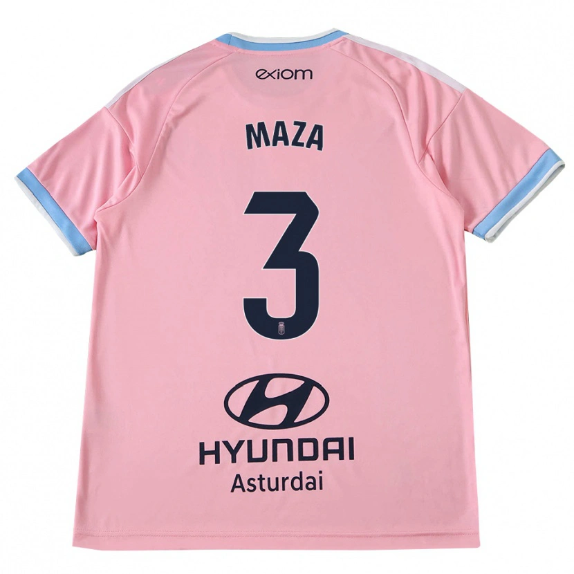 Danxen Homem Camisola Óscar Maza #3 Azul Centáurea Rosa Alternativa 2026/27 Camisa