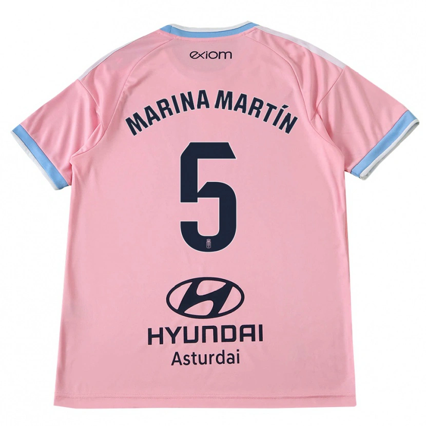 Danxen Homem Camisola Marina Martín #5 Azul Centáurea Rosa Alternativa 2026/27 Camisa