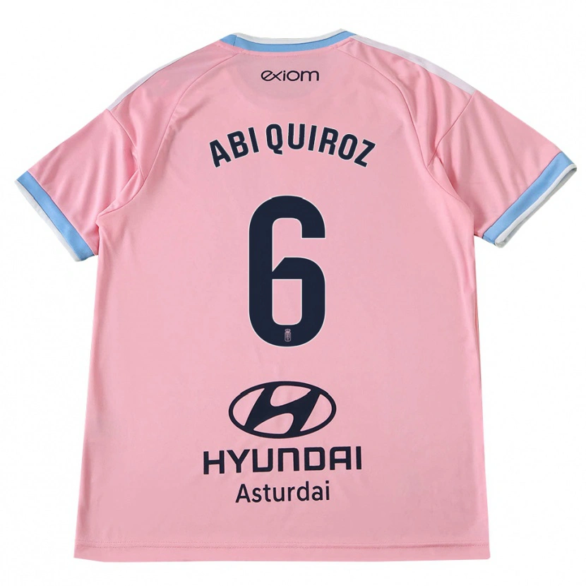 Danxen Homem Camisola Abi Quiroz #6 Azul Centáurea Rosa Alternativa 2026/27 Camisa