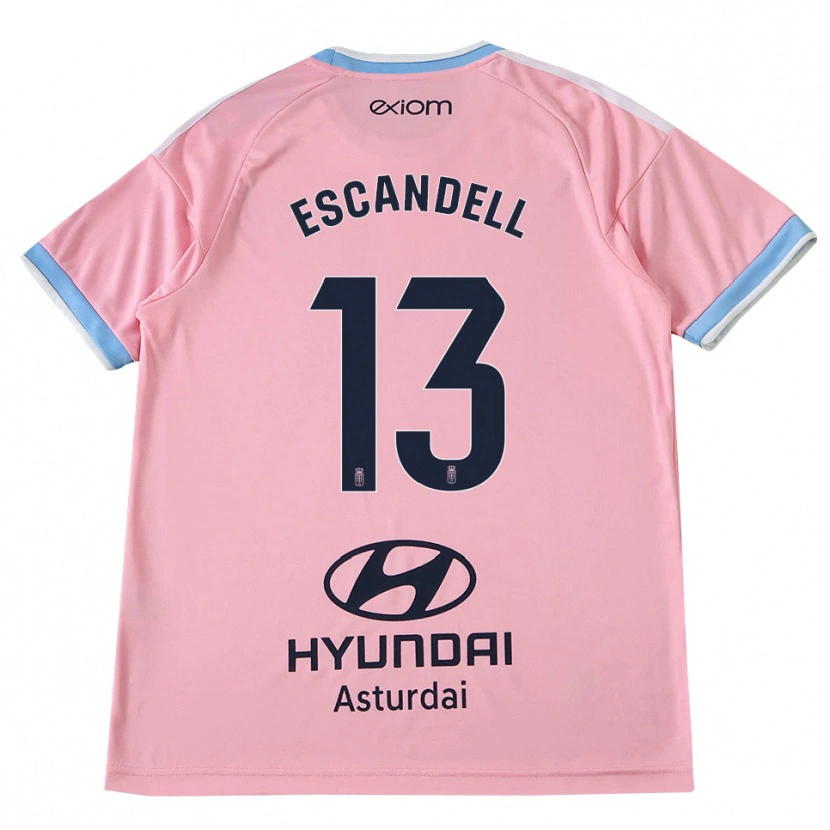 Danxen Homem Camisola Aarón Escandell #13 Azul Centáurea Rosa Alternativa 2026/27 Camisa