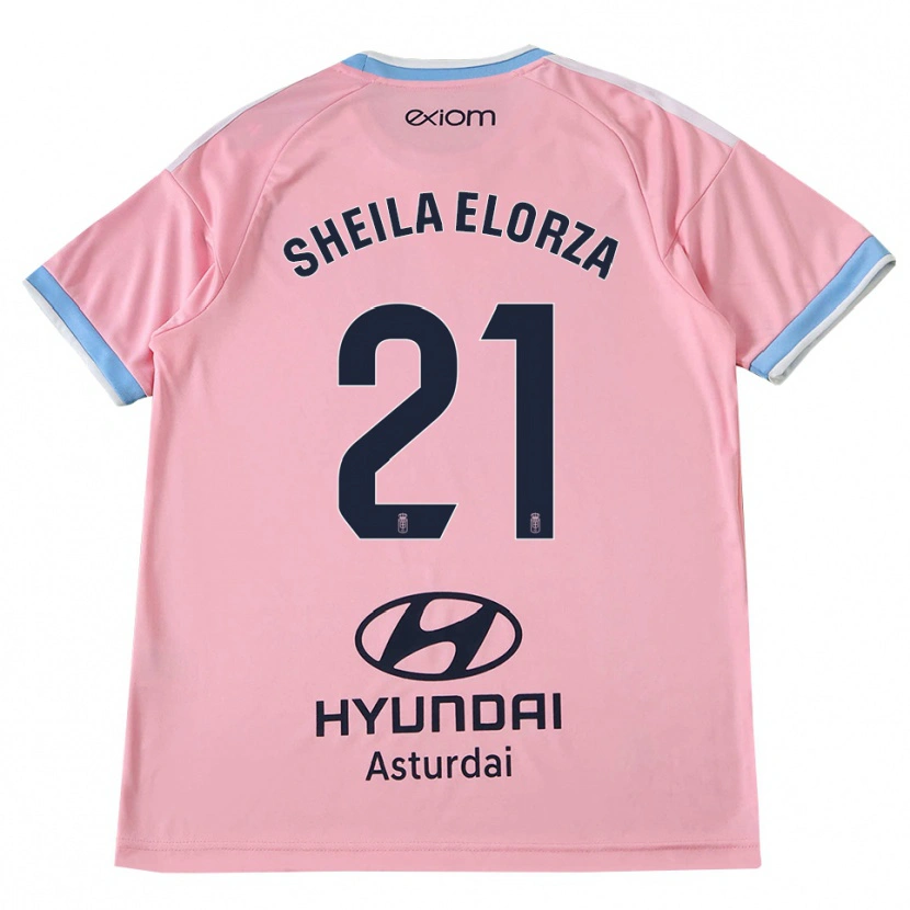 Danxen Homem Camisola Sheila Elorza #21 Azul Centáurea Rosa Alternativa 2026/27 Camisa