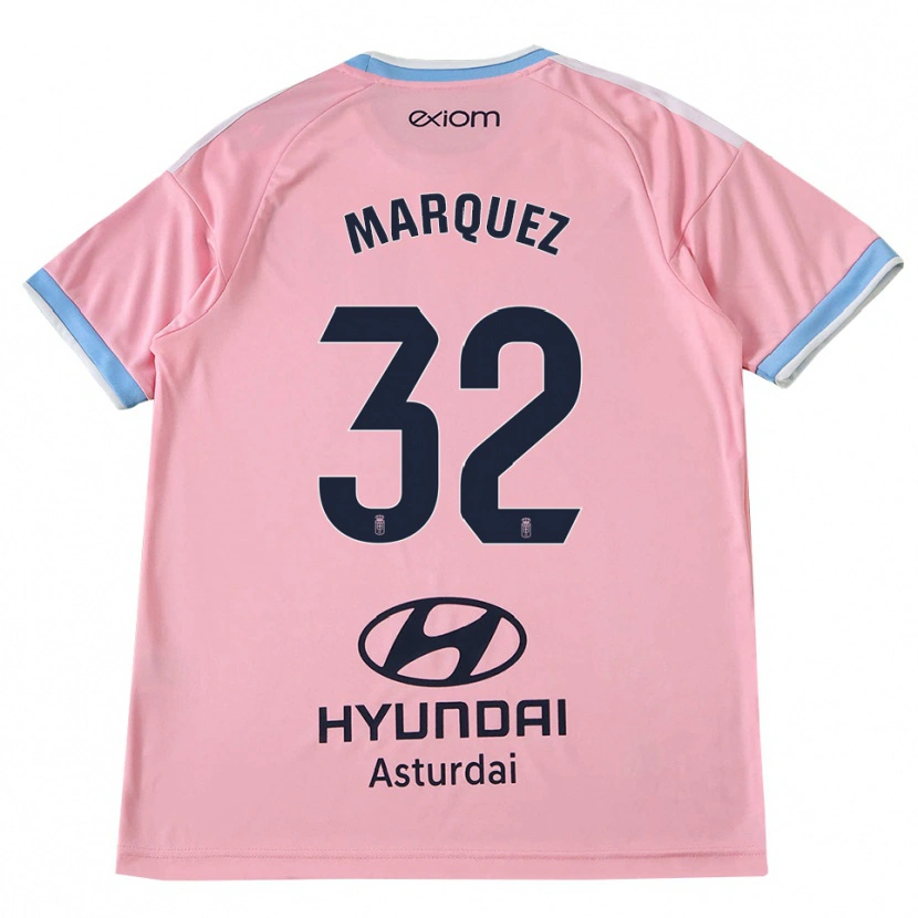 Danxen Homem Camisola Gerard Marquez #32 Azul Centáurea Rosa Alternativa 2026/27 Camisa