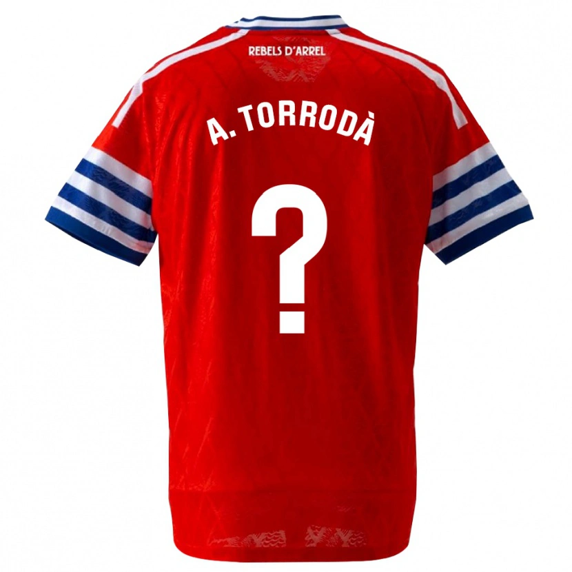 Danxen Homem Camisola Anna Torrodà Ricard #0 Azul Real Vermelho Alternativa 2026/27 Camisa