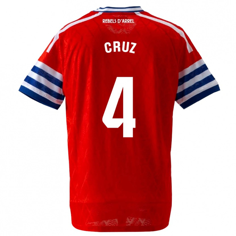 Danxen Homem Camisola Ian Cruz #4 Azul Real Vermelho Alternativa 2026/27 Camisa